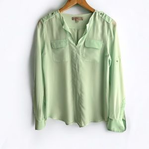 Banana Republic Heritage Silk Long Sleeve Blouse